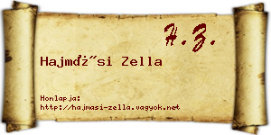 Hajmási Zella névjegykártya